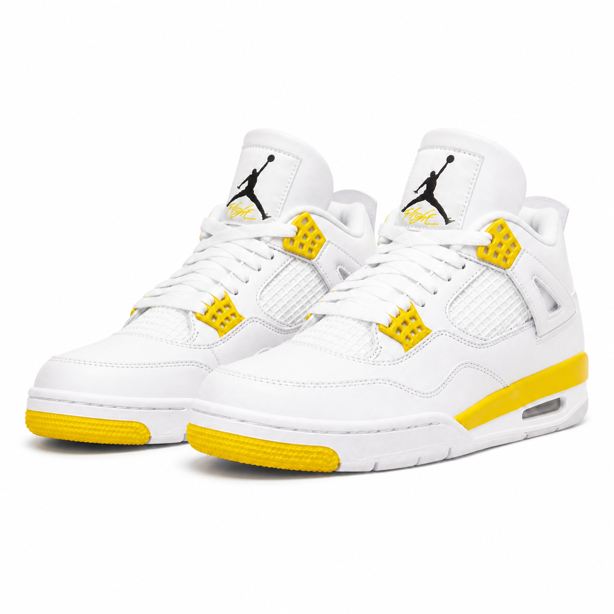 JA 4 Retro “Vivid Sulfur” white and vivid yellow sneaker - product view 2