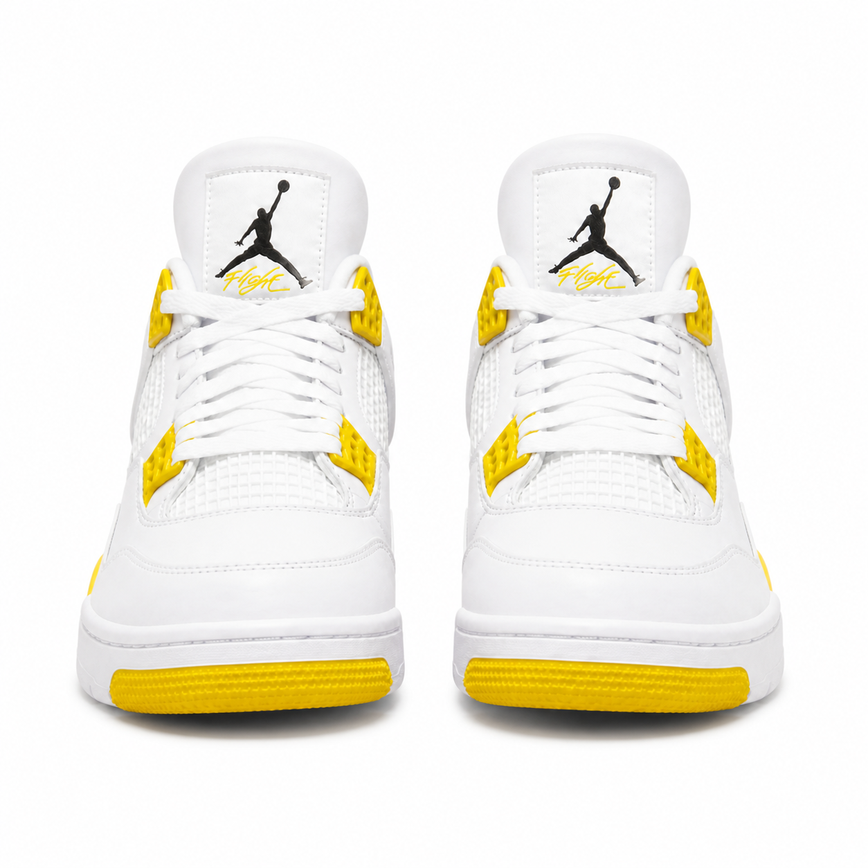 JA 4 Retro “Vivid Sulfur” white and vivid yellow sneaker - product view 3