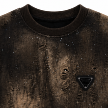 Distressed Crystal Wash Sweatshirt - chest detail