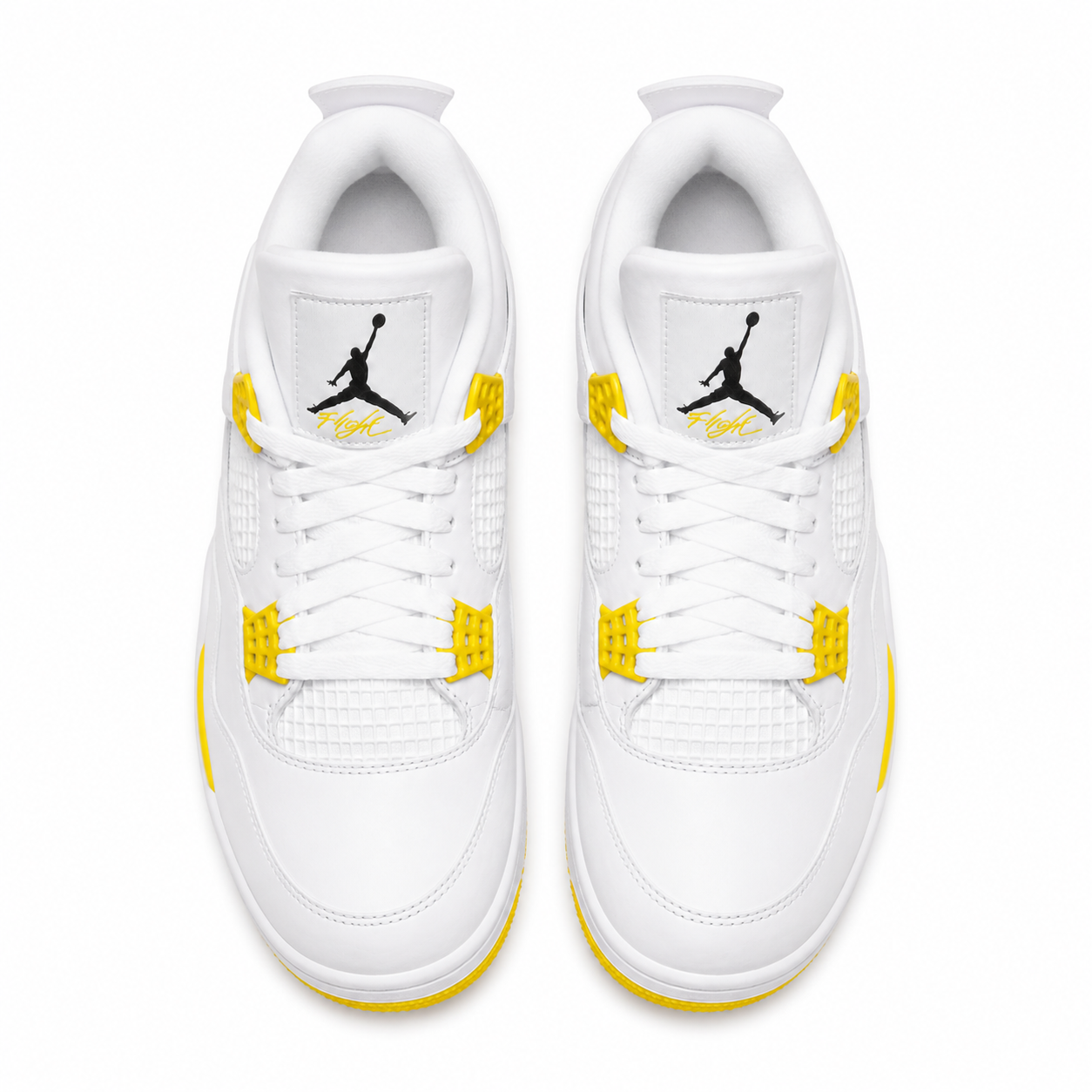 JA 4 Retro “Vivid Sulfur” white and vivid yellow sneaker - product view 4