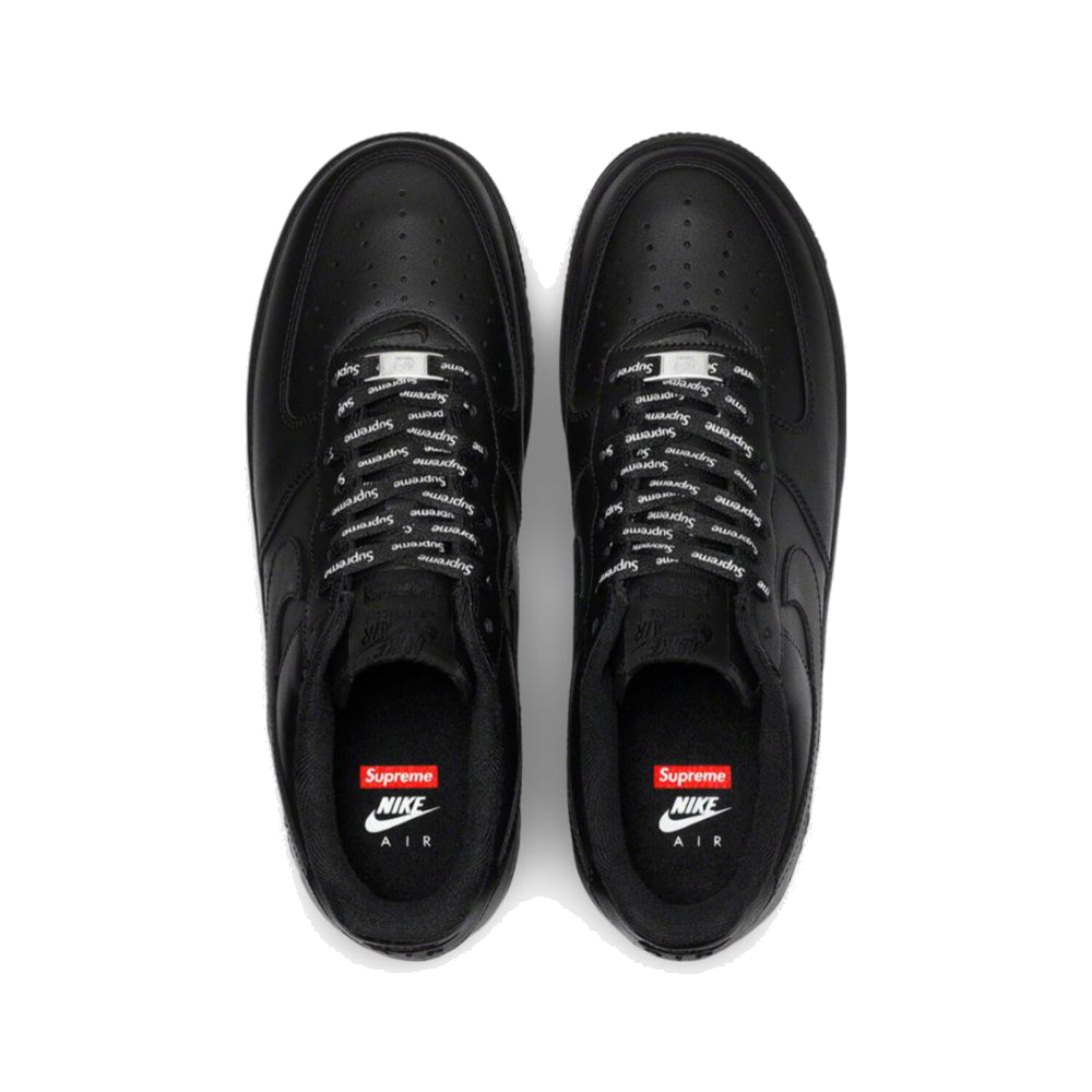AF1 Box Logo Black - top view and sockliner