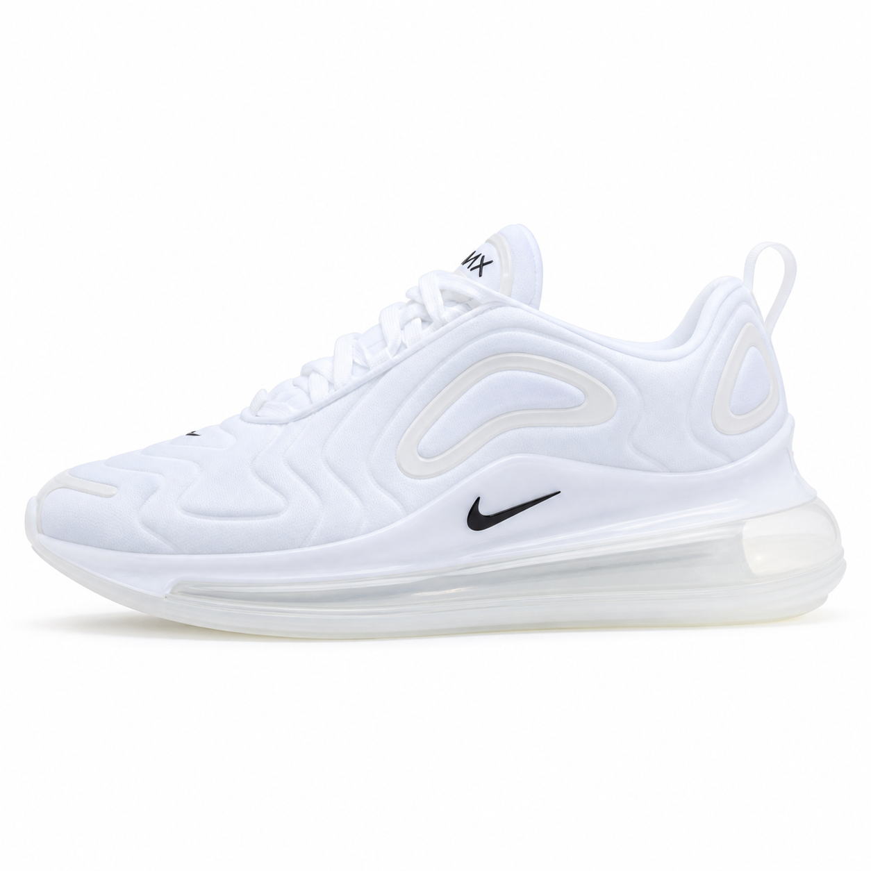 720 Air Cushion Wave Sneakers – White/Black - White / Black - lateral side view