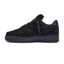 AF1 Low Black Monogram - Black - medial side view