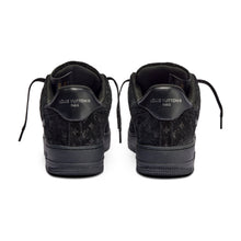 AF1 Low Black Monogram - Black - rear view