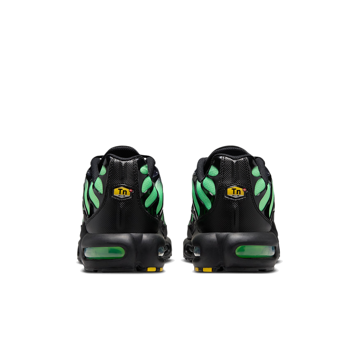 Air Max Plus Black Illusion Green - Black / Illusion Green - rear pair view