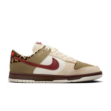 Leopard Court Low - Khaki Red - Khaki / Brown / Pearl White / Red - medial side