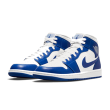 Royal Court Mid - White Blue - White / Royal Blue - three-quarter pair