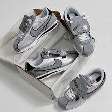 Cortez Petals United Silver - source photo 4 - silver grey shoes with removable lace cover