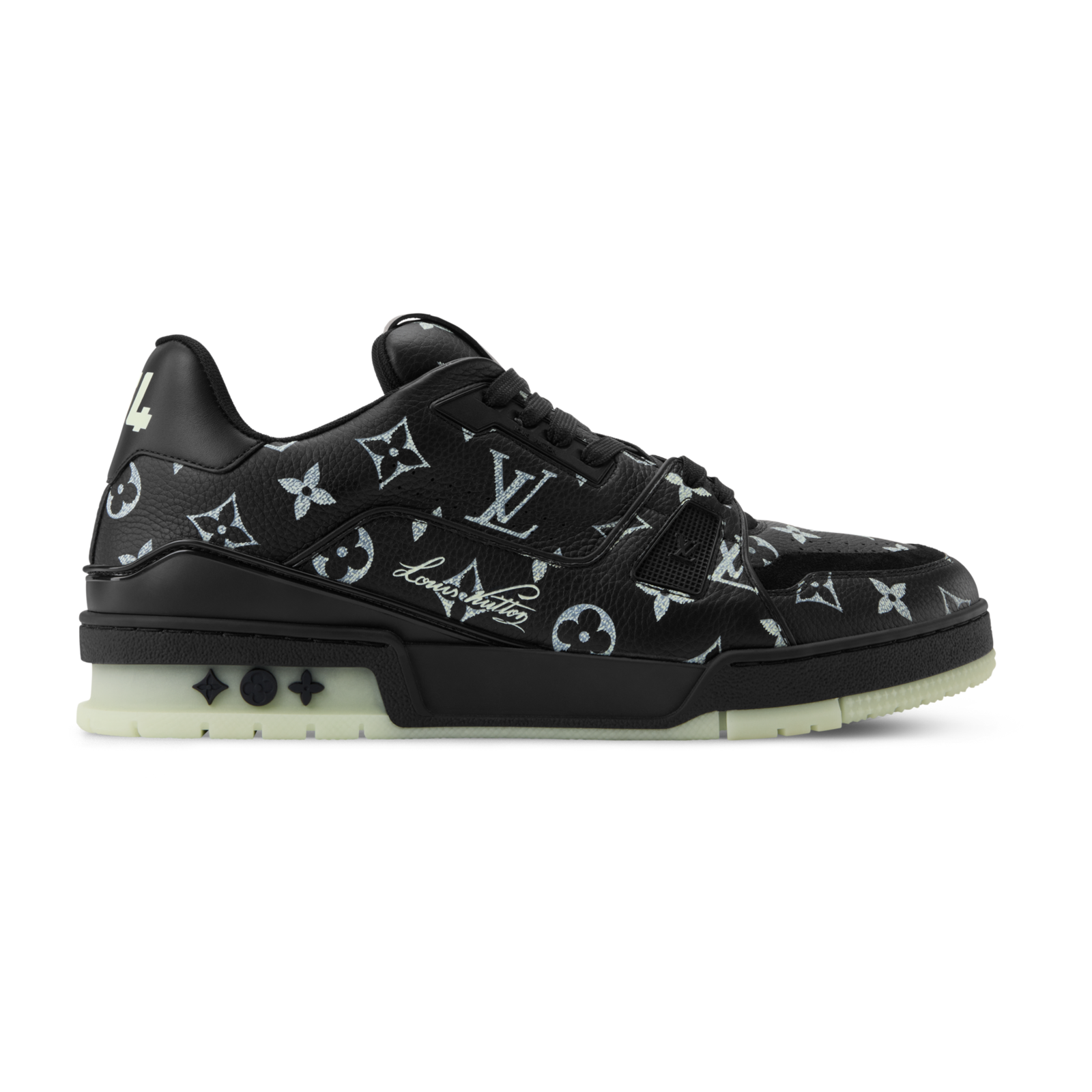 Trainer Sneaker Luminous Black - side profile